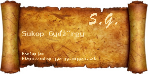 Sukop György névjegykártya